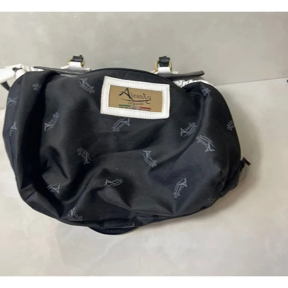 Aleanto Collezioni Womens Shoulder Hand Bag Genuine Leather Black Made in Italy - Picture 7 of 10